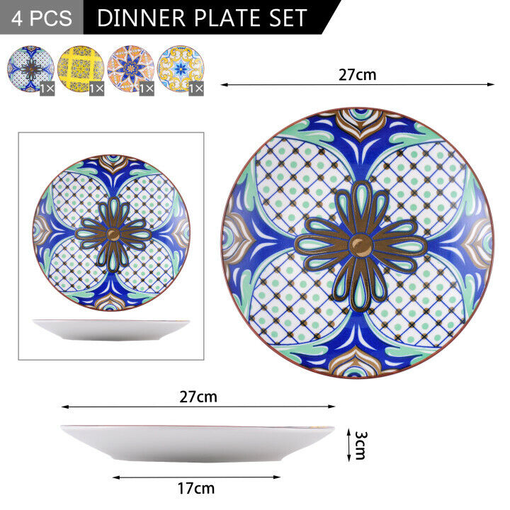 Dinner Set Porcelain Moroccan Style Tableware