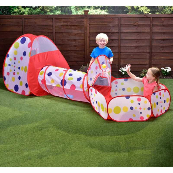 3 In 1 Pop Up Outdoor Polka Dot Tent With Carry Bag - Cints and Home