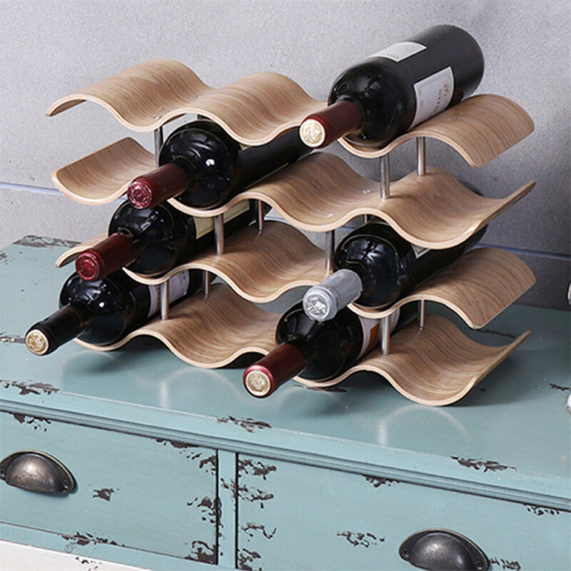 Wooden Wave Wine Rack/Creative Home Grape
