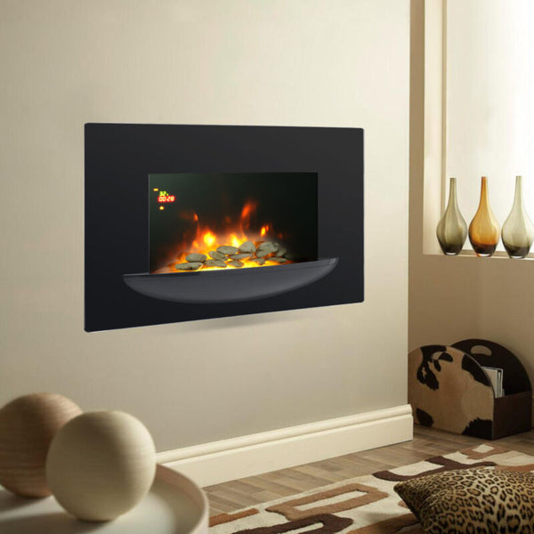 Glass Bowl Wall Mounted Electric Fireplace - Cints and Home
