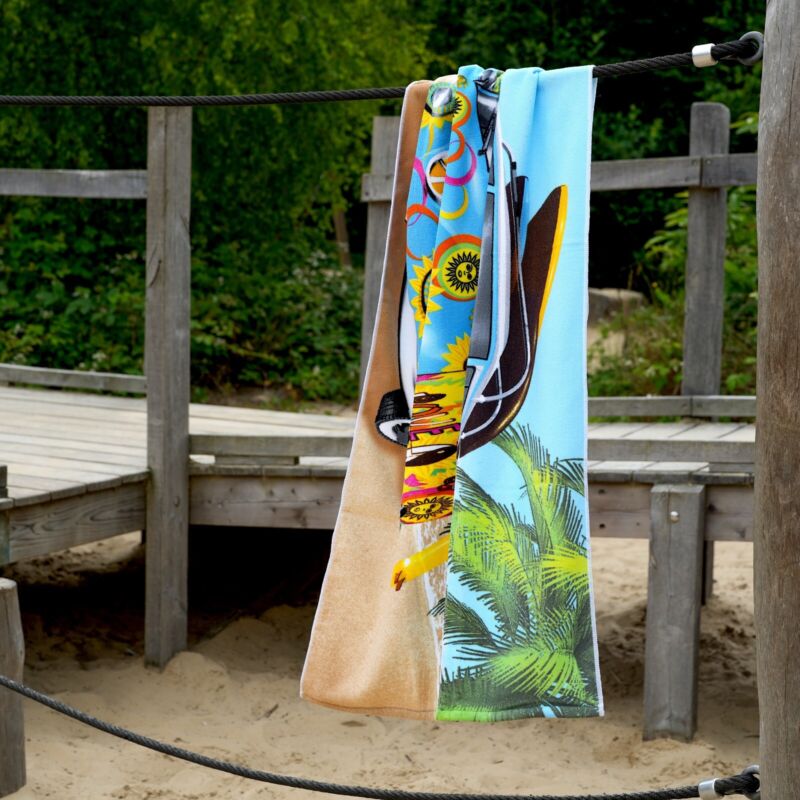 Large Microfibre Beach Bath Towel Lightweight Sport