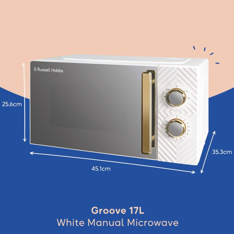 White Microwave 17L 700W Manual with Dial Control Defrost
