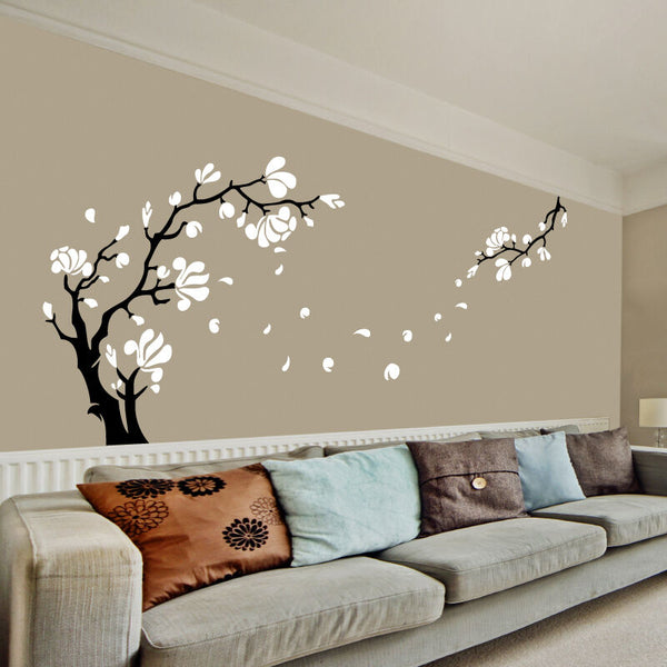 Magnolia Flower & Tree Wall Art Stickers / Wall Decals - Cints and Home