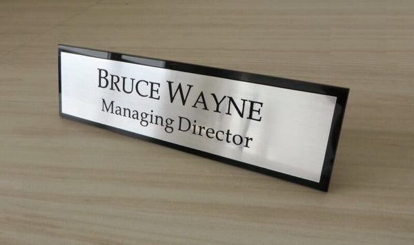 Contemporary Office Plaque, Executive Desk Name Plate - Cints and Home