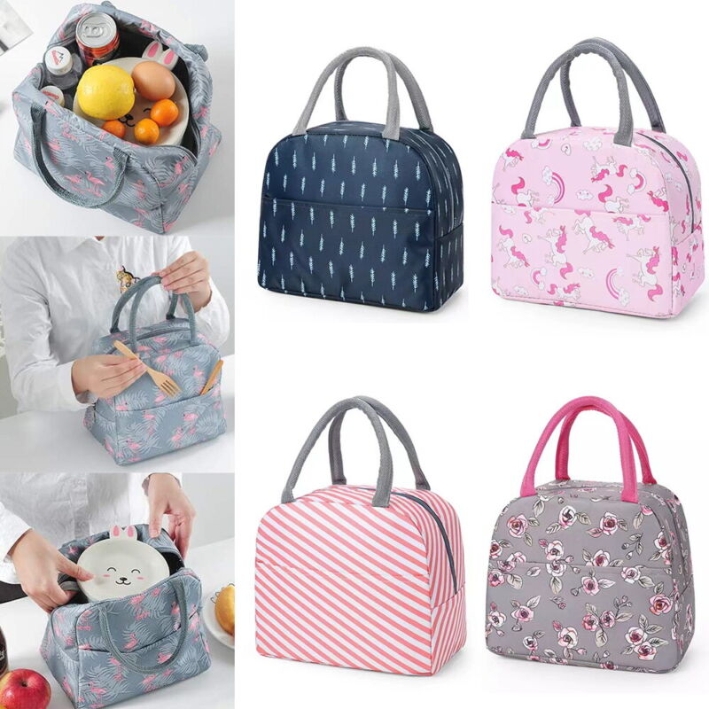 Rattan Insulated Lunch Bag Rattan Women Men Kids Thermos Cooler Tote Food Lunch  Box NEW