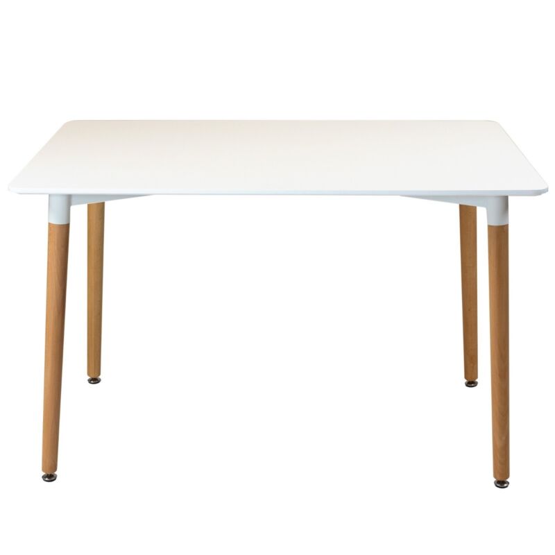 White Wooden  Rectangular Dining Table - Cints and Home