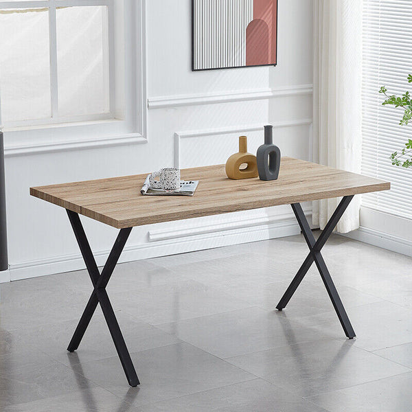 Dining Table Wood with Metal Legs - Cints and Home