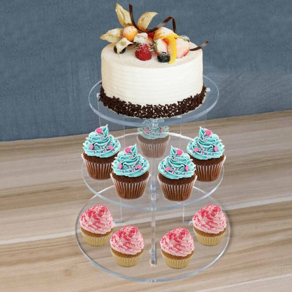 Clear Acrylic Round Cupcake Stand Display