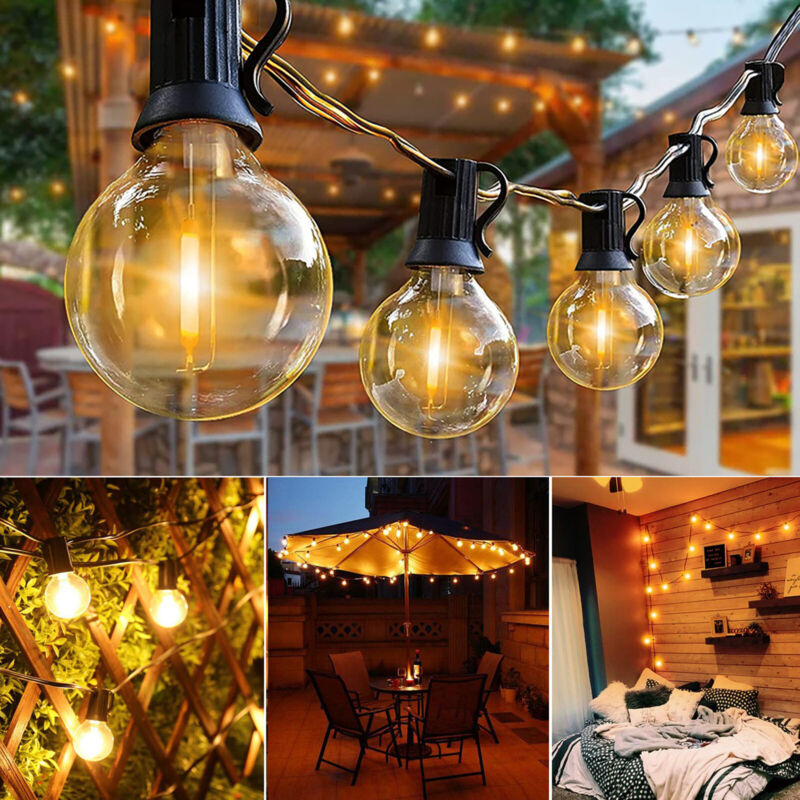 39FT Festoon Outdoor String Lights Mains Powered - Cints and Home
