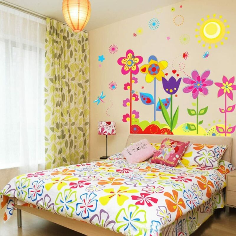 Children Wall Stickers - Colorful sun butterflies - Cints and Home