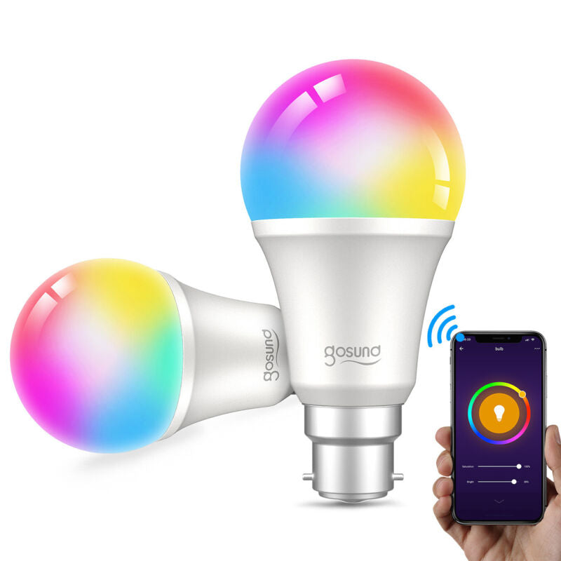 B22 Smart LED Light Bulb 8W WiFi RGB Colour - Cints and Home