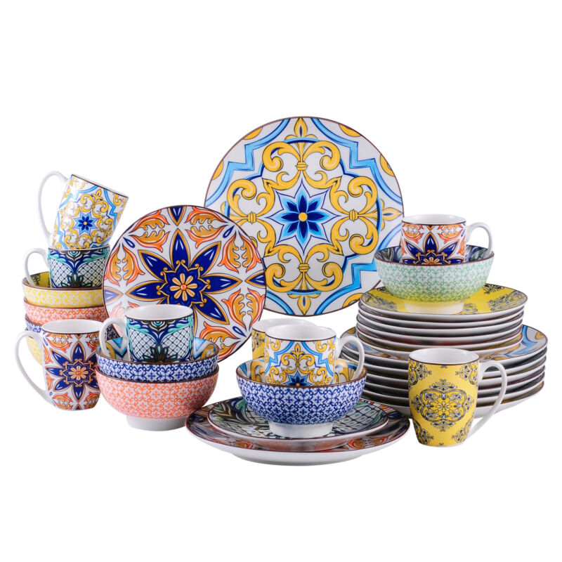 Dinner Set Porcelain Moroccan Style Tableware