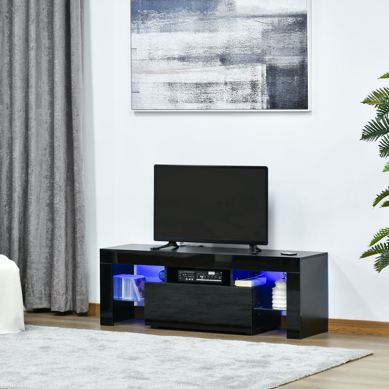 TV Stand Cabinet W/ LED Lights. - Gloss Finish - Cints and Home