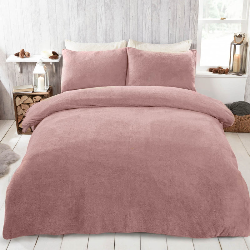 Teddy Fleece Duvet Cover with Pillow Case Thermal