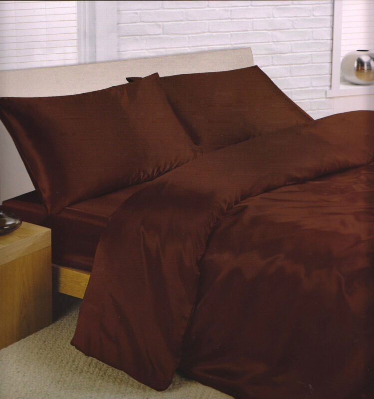 6 piece Satin Complete Bedding Set Silky Duvet