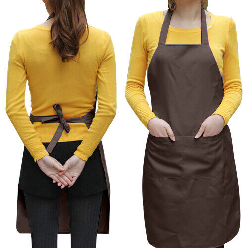 Plain Apron with Front Pocket for Chefs Butchers