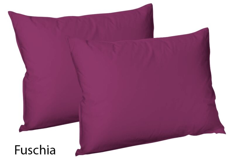 Plain Dyed 2x Housewife Pillowcases Polycotton Pillow