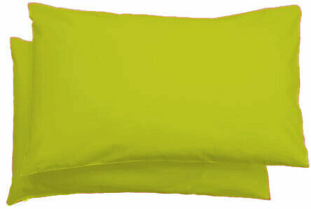 100%Poly Cotton Plain Dyed Pair of Pillowcase Housewife