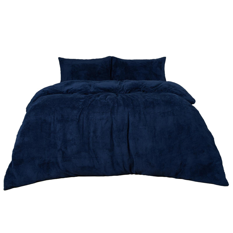 Teddy Fleece Duvet Cover with Pillow Case Thermal