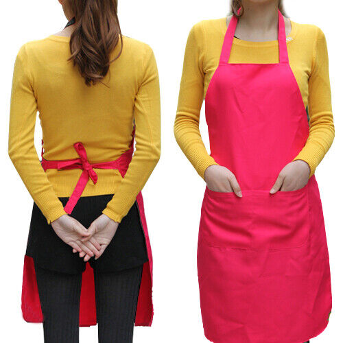 Plain Apron with Front Pocket for Chefs Butchers