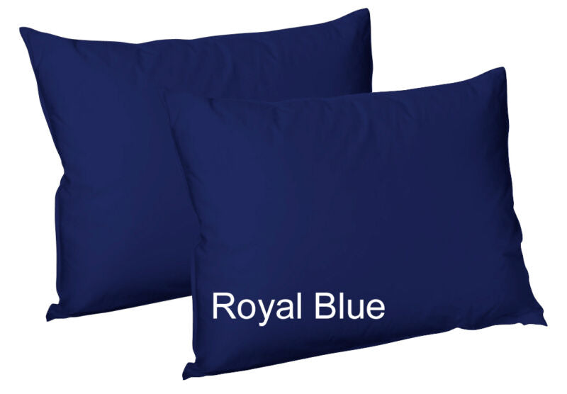 2X Polycotton Plain Dyed Housewife Pillowcases