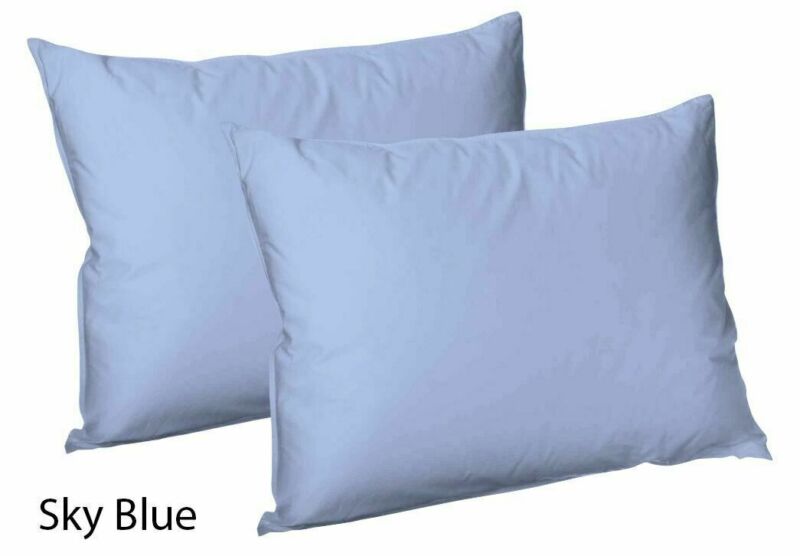 100%Poly Cotton Plain Dyed Pair of Pillowcase Housewife