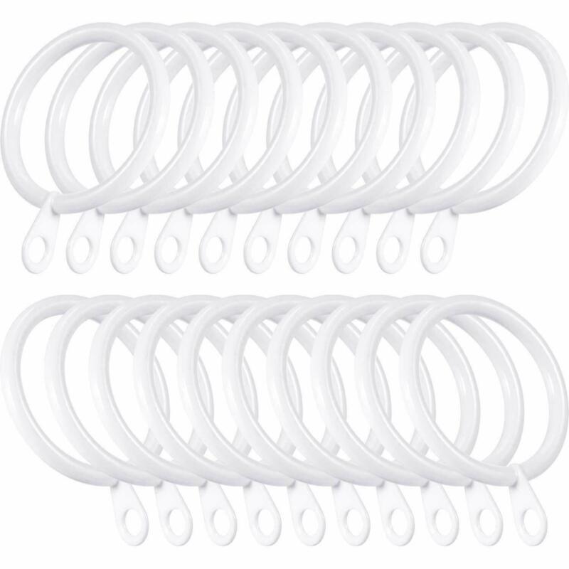 60 Metal Curtain Rings with Eyelet Heavy Duty