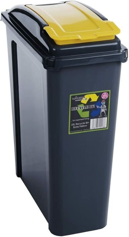 Plastic Recycle Bin Lift Top Lid 25L Rubbish