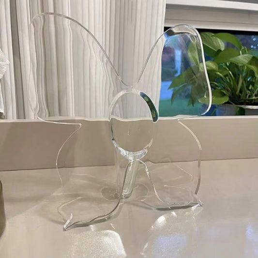 Clear Acrylic Frame Flower Vase Modern Decor