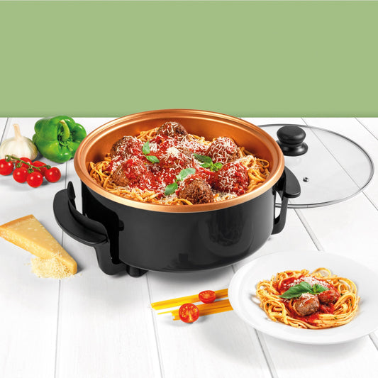 Electric Multi Cooker Non-Stick Cooking Pan Skillet Meal Maker Giles & Posner