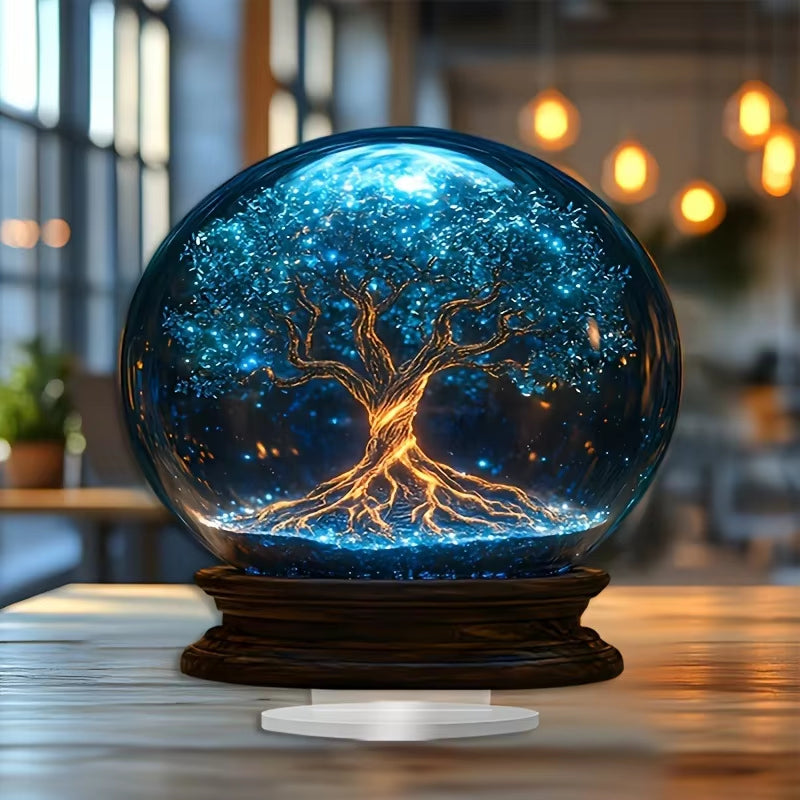 Starry Sky Blue Tree Acrylic Home Decor