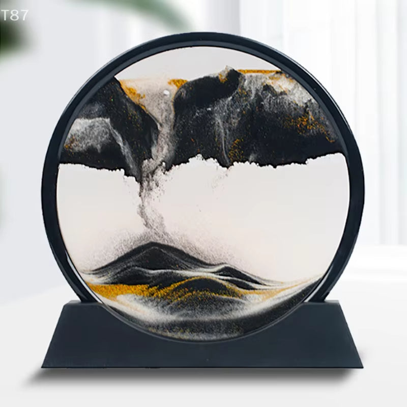 3D Moving Sand Art Hourglass Decor