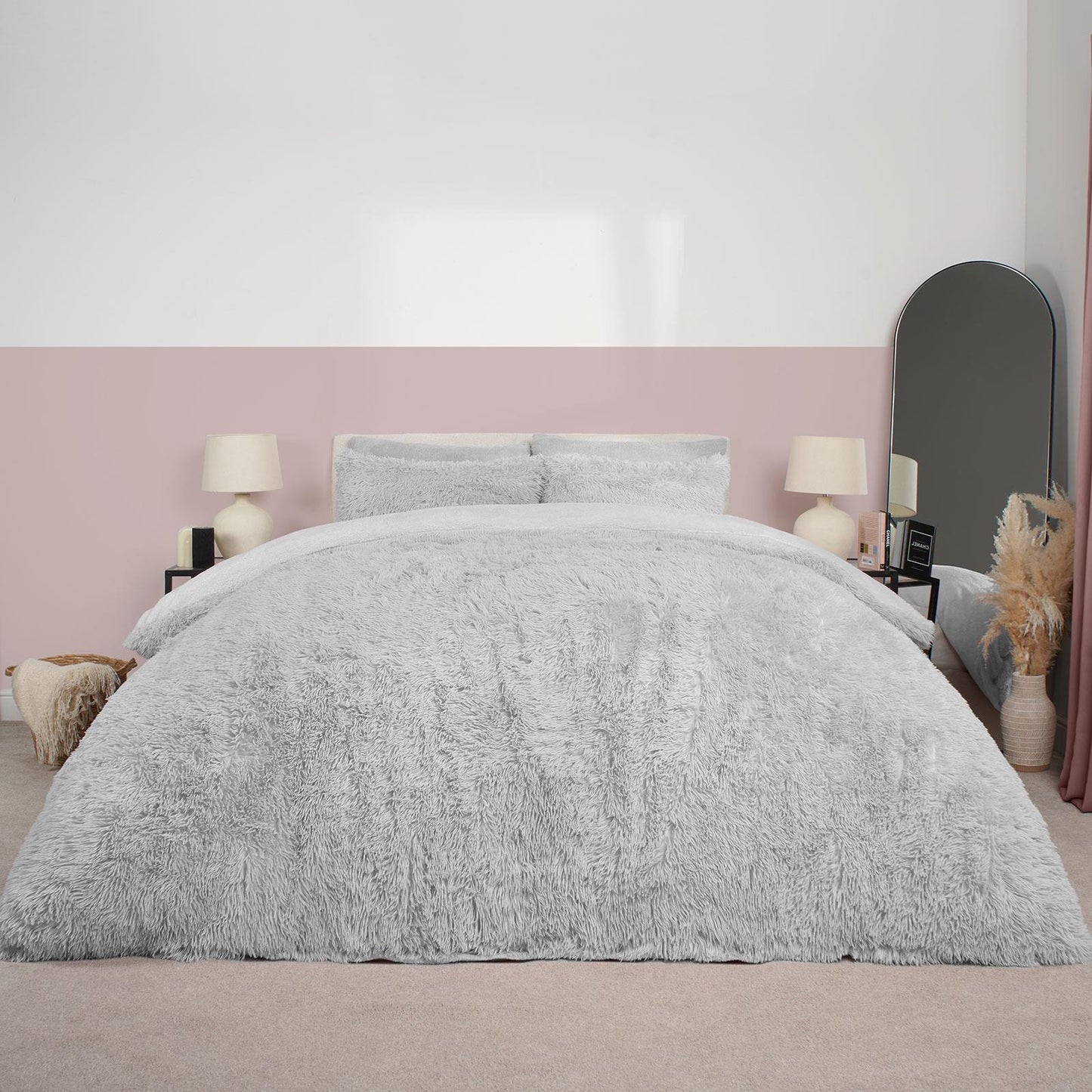 Teddy Duvet Cover Set Bedding Soft Fleece Faux Fur Shaggy Fluffy Cosy Quilt Warm