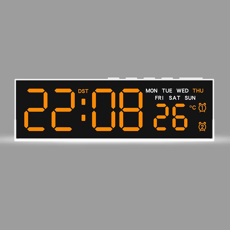 LED Digital Alarm Clock with Temp & 2 Alarms