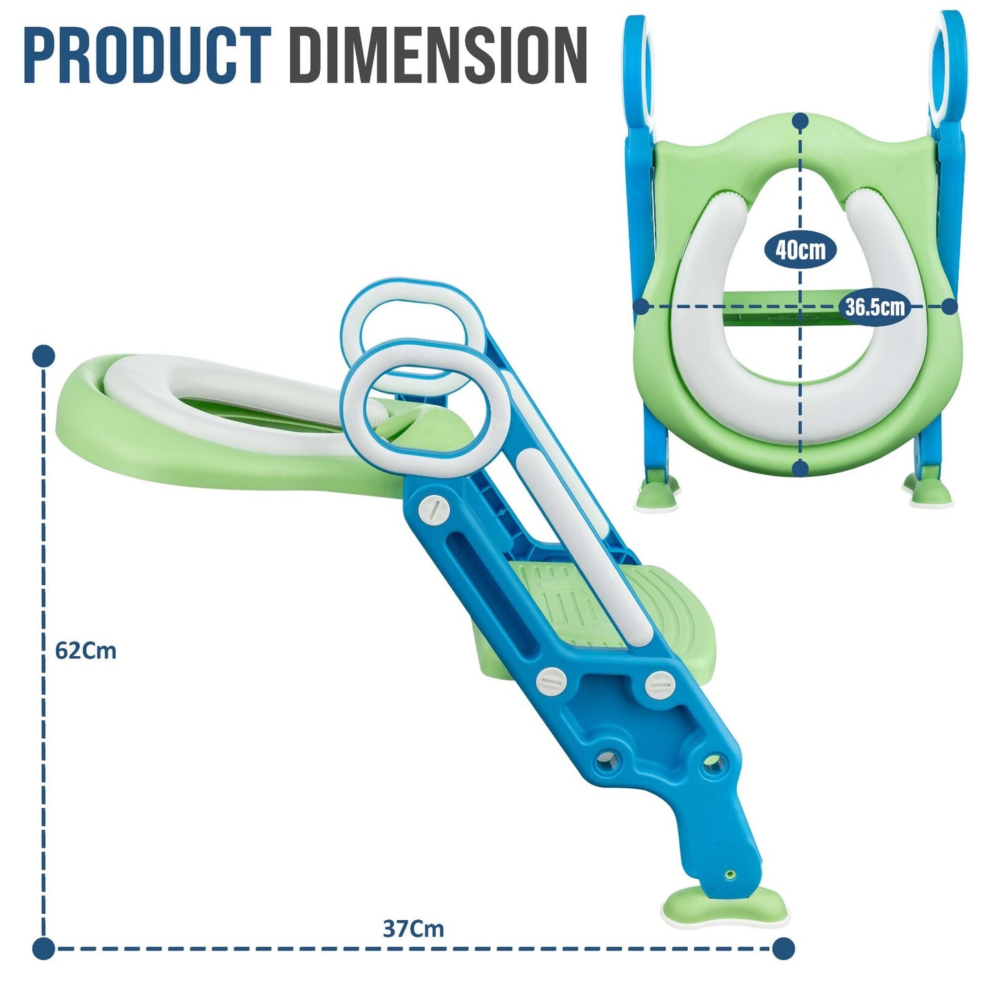Children Toilet Seat & Ladder Toddler Training Step up Easy Fold down for Kids