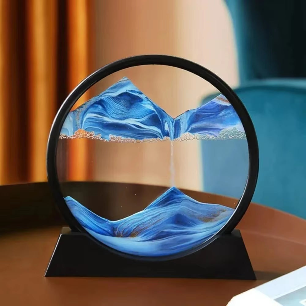 3D Moving Sand Hourglass Decor