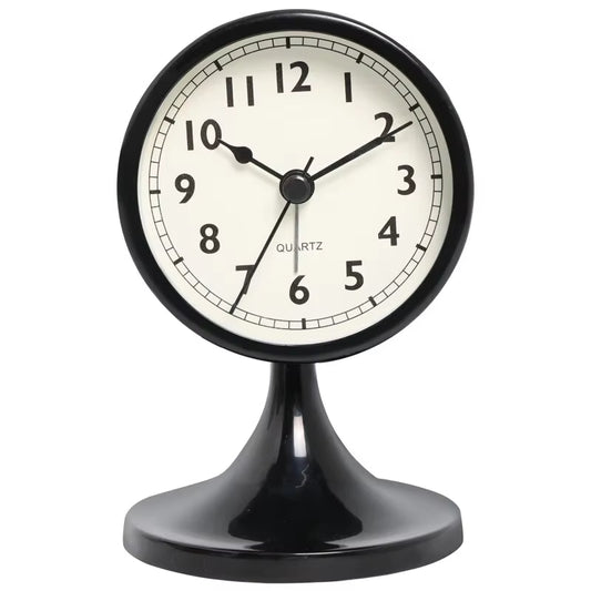 Nordic Metal Round Silent Bedside Alarm Clock