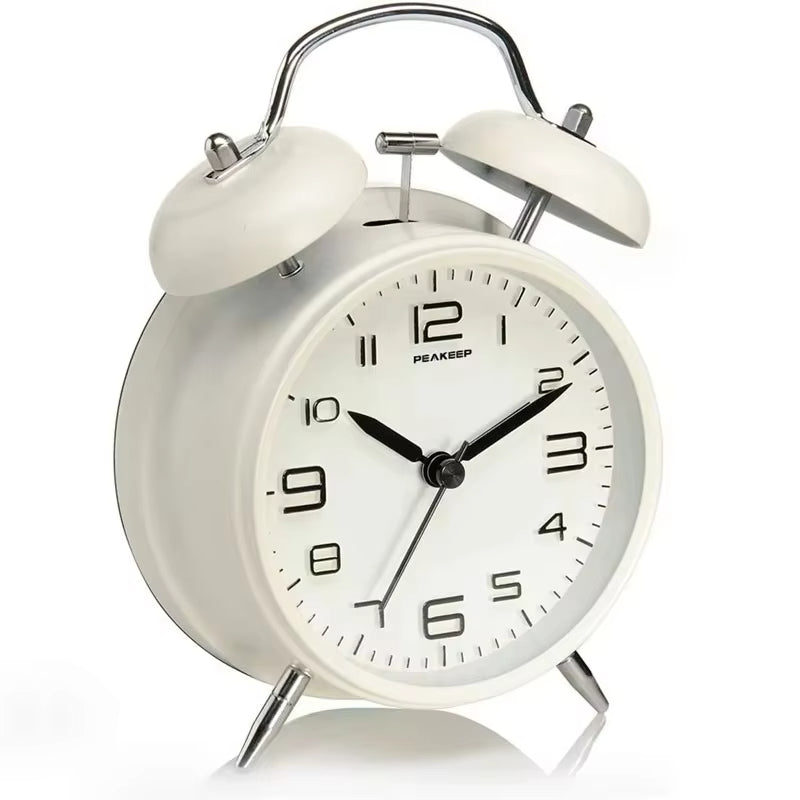4'' Twin Bell Loud Alarm Clock with Backlight