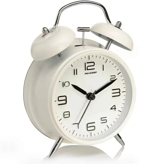 4'' Twin Bell Loud Alarm Clock with Backlight
