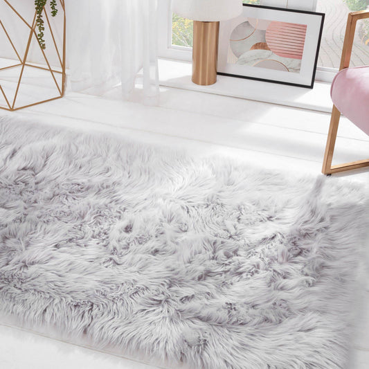 Large Rug Runner Faux Sheepskin Shaggy Living Room Hallway Soft Carpet Floor Mat