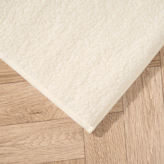 Boucle Fleece Area Rug for Living Room and Bedroom - Soft, Non-Slip Modern Carpet