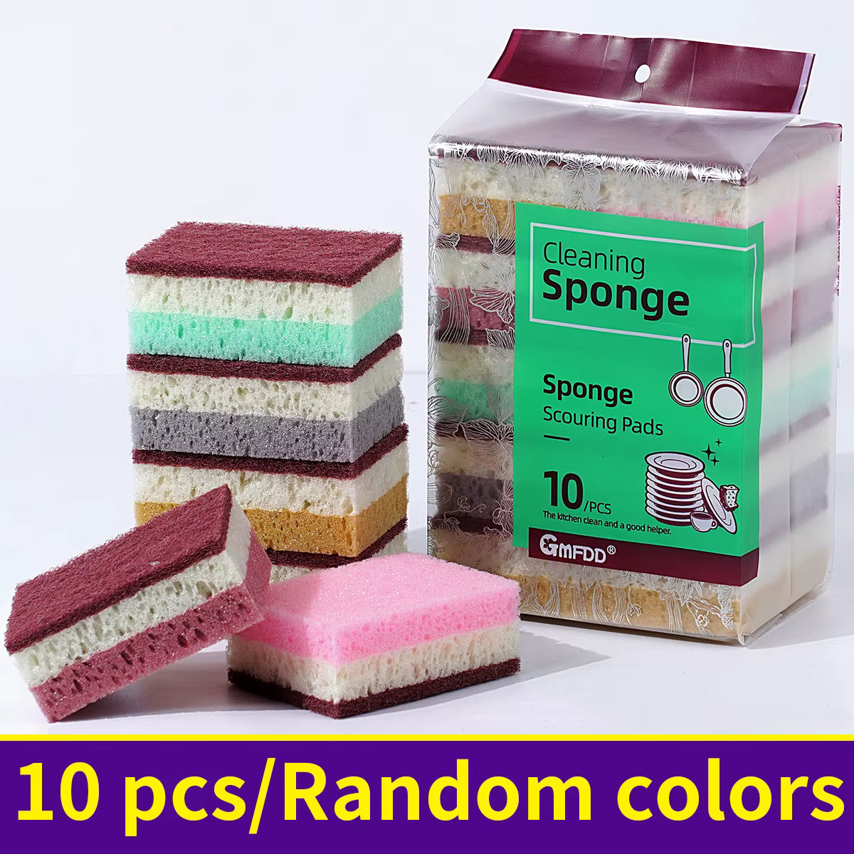 High-Density Non-Grease Cleaning Sponge