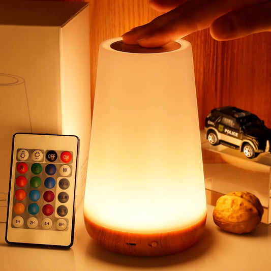 13-Color RGB Touch Night Lamp with Remote