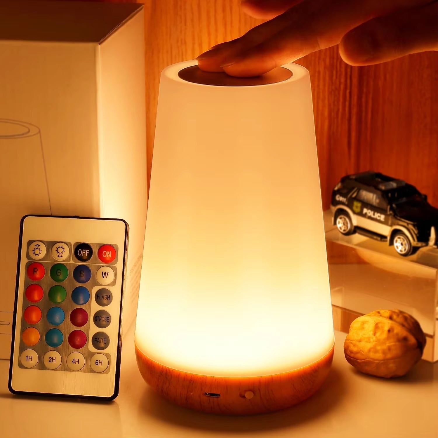 13-Color RGB Touch Night Lamp with Remote
