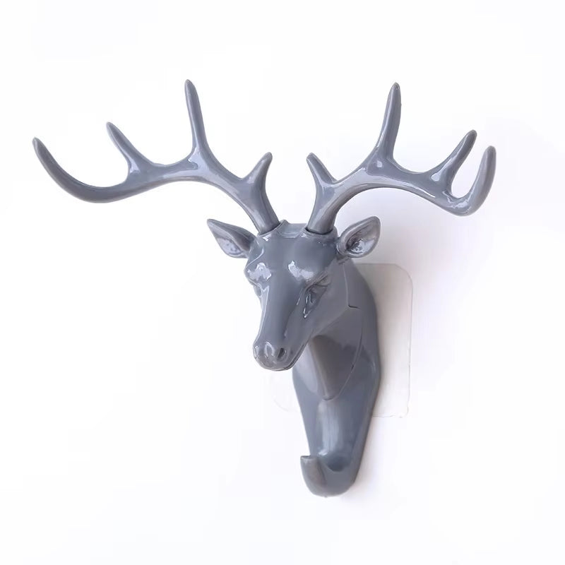 Vintage Deer Antler Wall Hook Rack