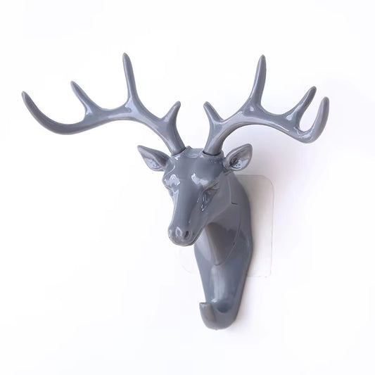 Vintage Deer Antler Wall Hook Rack