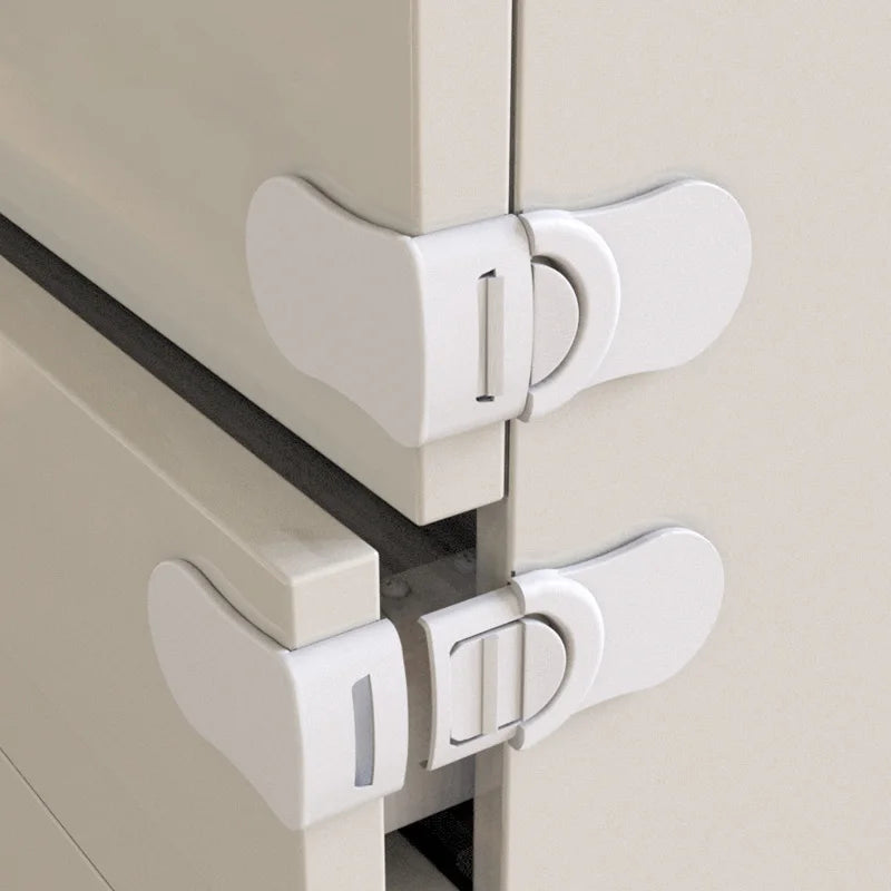 Child Safety Lock for Cabinets Drawers Anti-Pinch Protector White UK