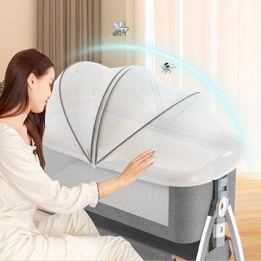 3In1 Baby Bedside Crib Sleeper Bassinet Height-Adjusta