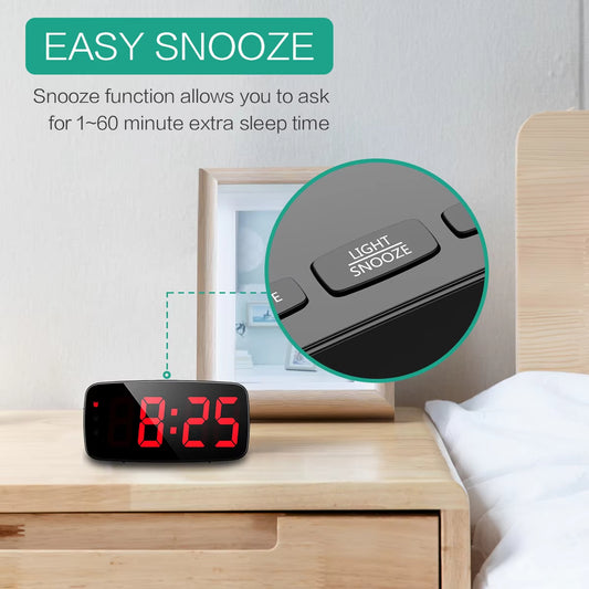 ORIA LED Digital Alarm Clock with Voice Control