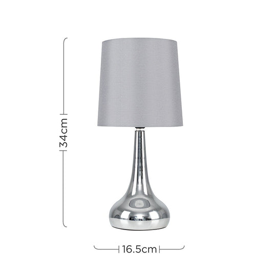 2 X Touch Table Lamps 34Cm Dimmer Bedside Lights Living Room Reading Small Lamp